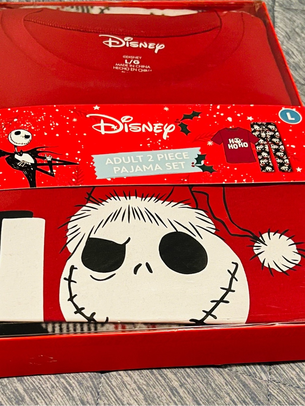 Disney Red Jack Skellington Holiday Pajama Set